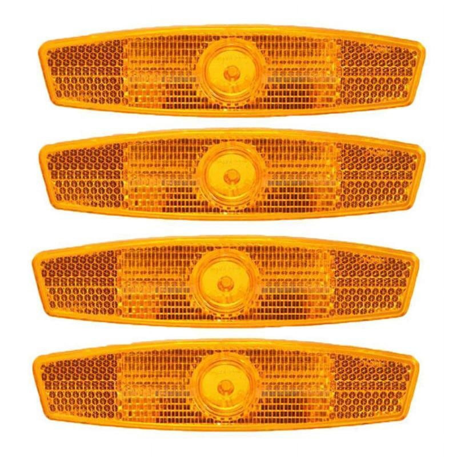 4 Pcs Yellow Mountain Bike Spokes Reflective Strips Bicycle Reflectors
