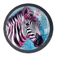 thumbnail image 1 of 4 Pcs Zebra Knobs for Kitchen Cabinet Cupboard Dresser Bookcase Drawer Pulls Handles Round Home Decor, 1 of 8