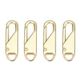 thumbnail image 1 of 4 Pcs Zipper Pull, Universal Zipper Pull Replacement, Broken Replacement Zippers Pull, Zipper Repair Kit Zipper Slider Pull Tab Zippers Pull Handle for Jackets Luggage Boots Pants Tents, Gold, 1 of 1
