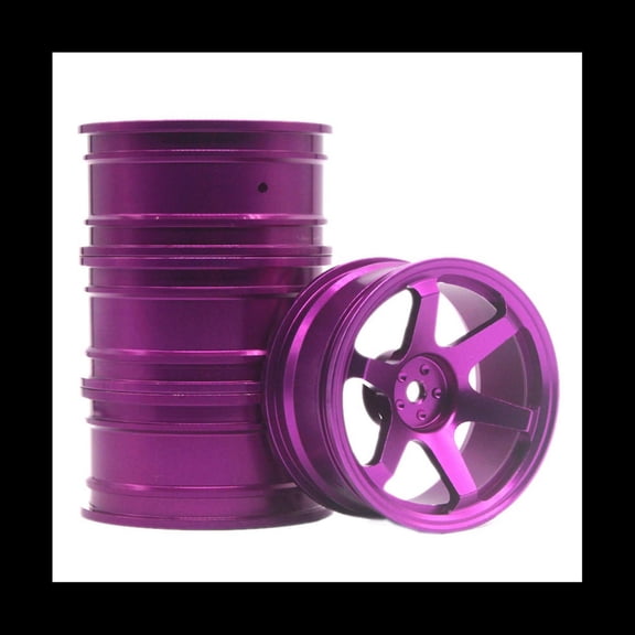 4 Pcs for 94122/94123/FW06 Lightweight Wheels D3/D4 of 1/10 Flat Sports Car Drift Car Metal Tires,Purple