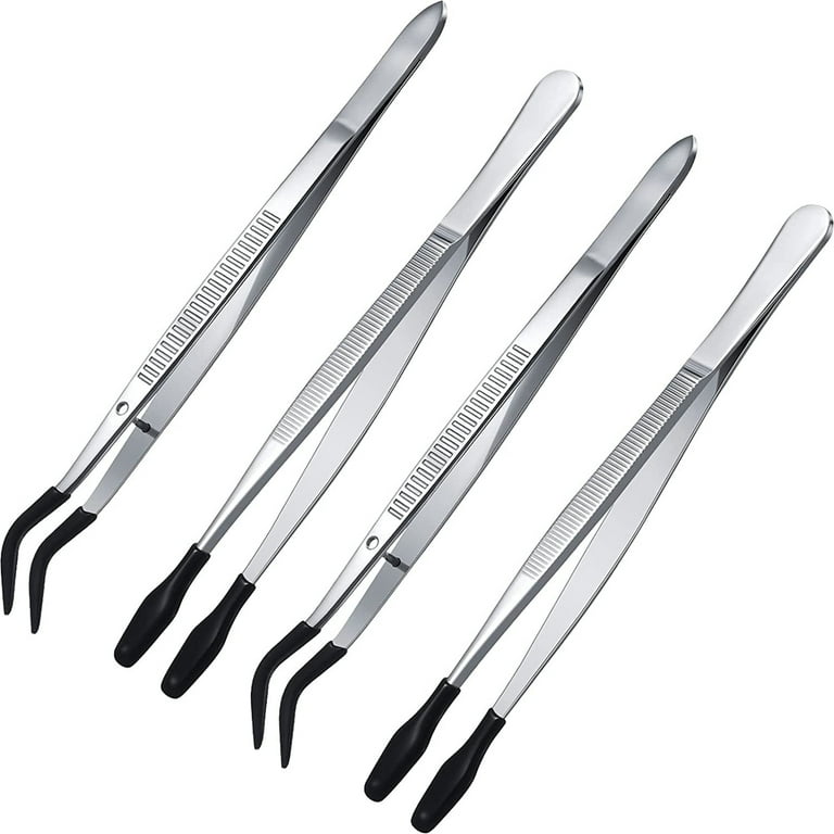 Splinter Tweezers Forceps - 4 3/8 - Stainless Steel in Plastic