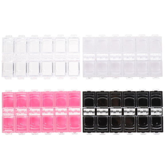 BESTOYARD False Nails Organizer Box For Salon 4Pcs