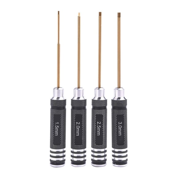 4 Pcs/set 1.5mm/2.0mm/2.5mm/3.0mm Hex Screw Driver Set for Titanium Hex Screwdri