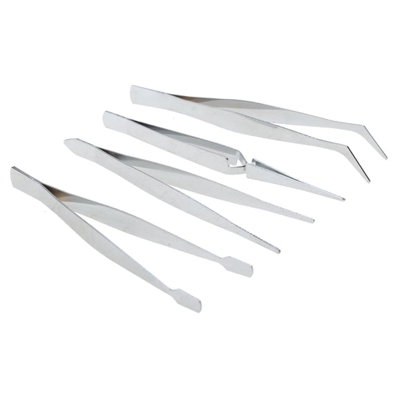 4 Pcs/set Precision Stainless Steel Tweezers Set For Beauty Nail Art Handmade Je