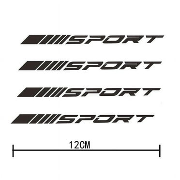 4 Pcs/set Wheels Rims Stickers Reflective Sport English Racing Decal Stripes Stickers Suitable For All Vehicles