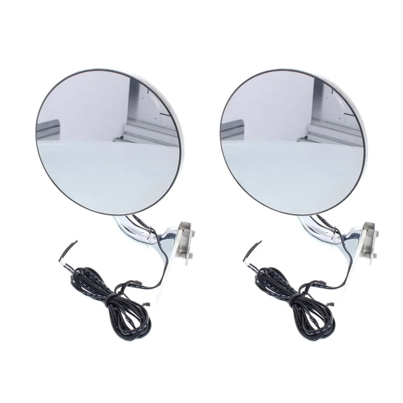 4" Peep Mirrors w/ Turn Signals, Fits Driver and Passenger - 2 Pack
