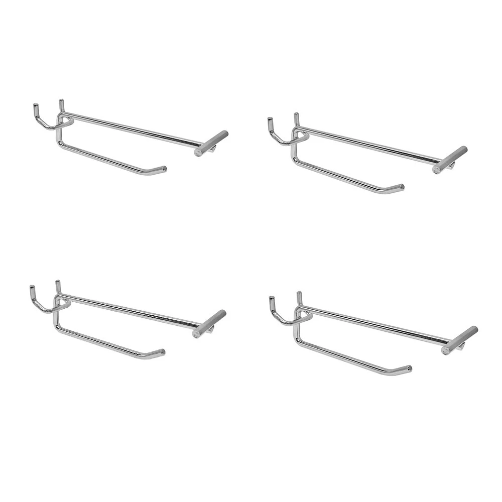 Zyler - 4'' Pegboard Flip End Scanner Hooks Slatgrid Slatwall Retail Store Display-4 Pc