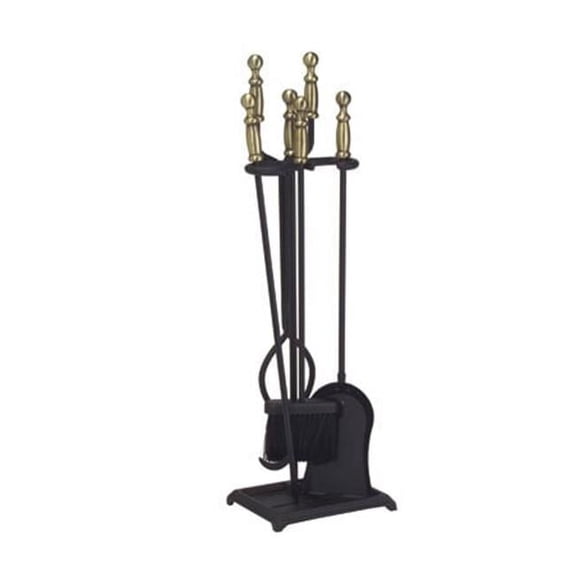 4 Peices Tool Set Ball Handle with Rectangular Base - Antique Brass Plated and Black