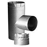 4" Pelletvent Pro Increaser Tee Clean-Out Cap, Stainless