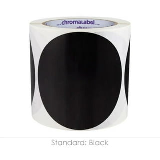 ChromaLabel 3/4 Permanent Round, Color-Code Dots: 1,008/Pack - Black