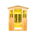 thumbnail image 1 of 4-Person Basswood Far-Infrared Outdoor Sauna with Carbon Heating Panels, Smart Temperature Control & Weatherproof Design for Family Home Spa Sessions, 1 of 5