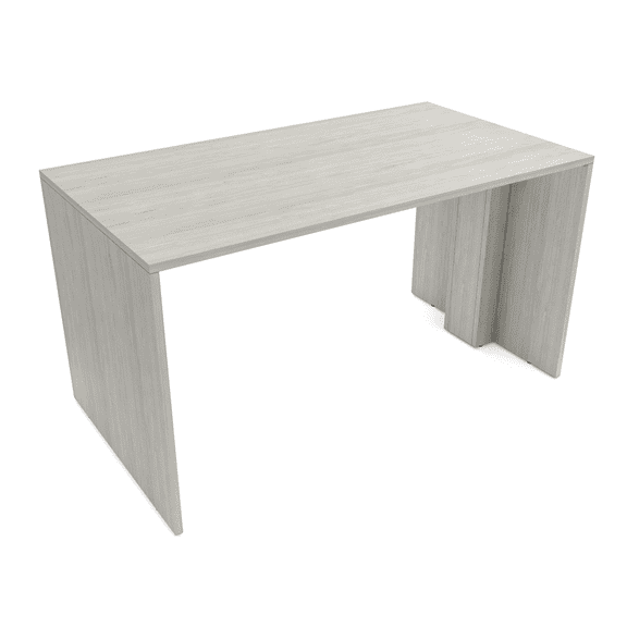 4 Person Collaboration Table | Face-To-Face Standing Desk | 36x66 Counter Height Team Desk | Lakeland Salt