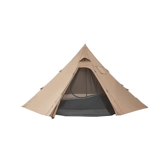 4 Person Hot Tent with Stove Jack, Winter Camping Tipi Tent, Portable 4 Season Shelter with Inner Tent & Snow Skirt for Fishing, Backpacking