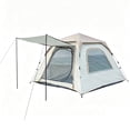 thumbnail image 1 of 4 Person Instant Camping Tent, Automatic Easy Pop up Tents for Camping/Outdoor/Beach/Hiking/Traveling, Grey & Gold, 1 of 8