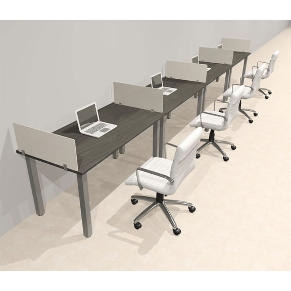 4 Person Modern Metal Leg Office Workstation Desk Set, #OT-SUL-SPM15