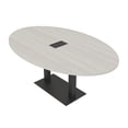 thumbnail image 1 of 4 Person Oval Conference Table Metal Base Data And Electric Module, 1 of 7