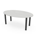 thumbnail image 1 of 4 Person Powered Oval Shaped Conference Table  Post Legs 6'x4', 1 of 6