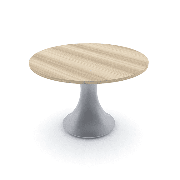 4 Person Round Meeting Room Table With Wide Pedestal Base 46" Table