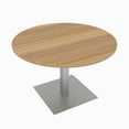 thumbnail image 1 of 4 Person Round Table Square Base 46" Meeting Table Factory Clearance, 1 of 5
