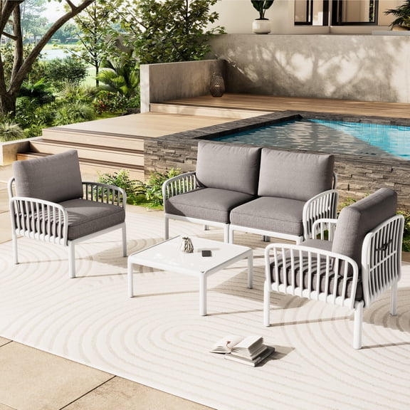 4 - Person Seating - UV Protection - Outdoor Conversation - Comfortable Deep Seating