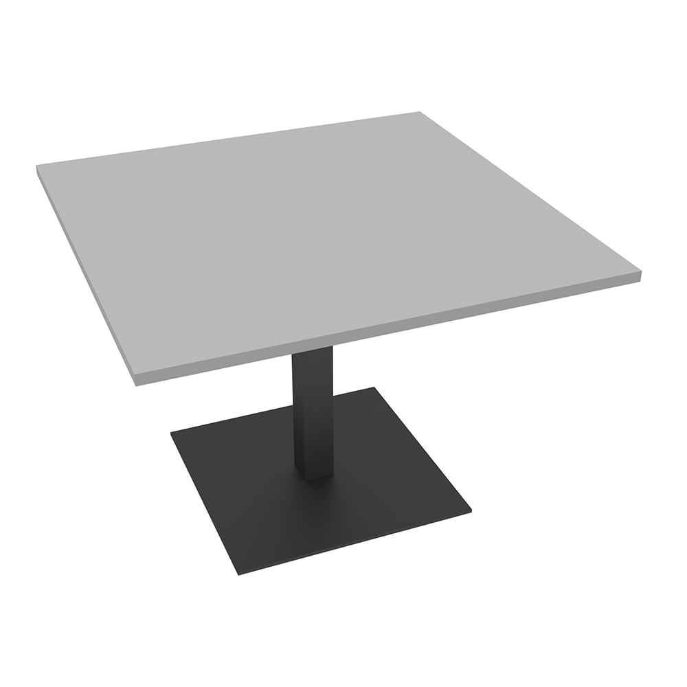 4 Person Square Meeting Table With Square Metal Base 46" Square Table