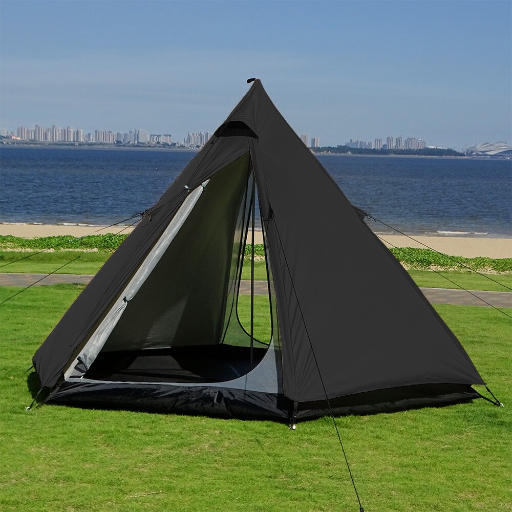 4 Person Tents For Camping Double Layers Waterproof Pyramid Tent Hiking 4 Person Tents For Camping Double Layers Waterproof Pyramid Tent Hiking
