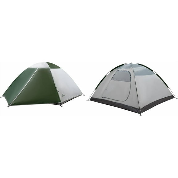 4 Person Waterproof Camping Tent with Canopy, Easy Setup and Portable Shelter for Outdoor, Picnic, and Family Gathering