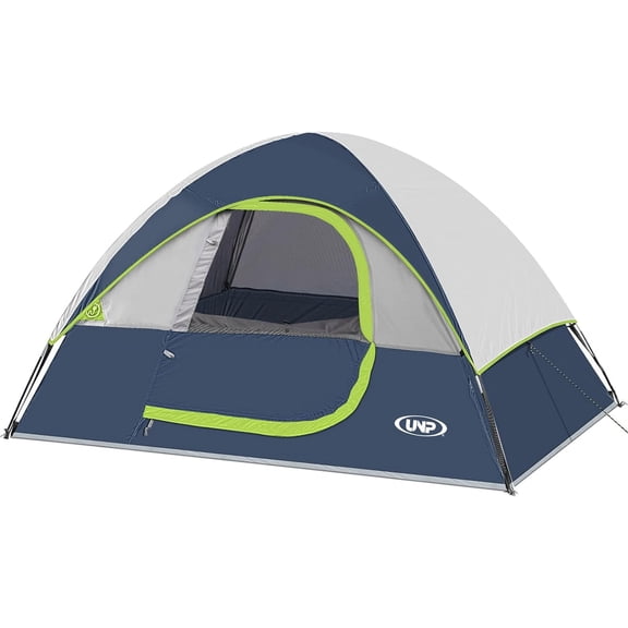 4 Person Waterproof Windproof Camping Tent with Rainfly 9 ft x 7 ft Portable Dome Tent