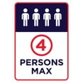 thumbnail image 1 of 4 Persons Max Sign Metal 12X8 Inch Rust Free Aluminum, Uv Printed, Easy To Mount Weather Resistant For Fence, 1 of 6