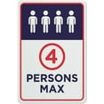 thumbnail image 1 of 4 Persons Max Sign Outdoor Signs Aluminum 12X8 Inch Uv Ink Printed For House And Business, 1 of 6