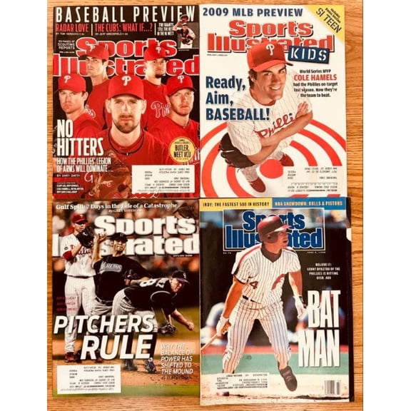 4 Phillies Sports Illustrated SI for Kids magazines Roy Halladay Cole Hamels Len Dykstra