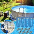 thumbnail image 1 of 4 Piece 1.25 Inch Pool Hose Set 39 Inch Long Replacement Tubes with 8 Fixing Rings for Above Ground Pool Filter Pump Durable Accessory Set for Pool Maintenance, 1 of 2