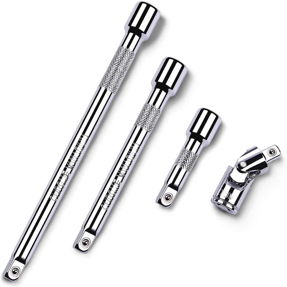 4 Piece 1/4 Inch Drive Extension Bar Set, 1/4 Inch Drive Socket ...