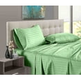 thumbnail image 1 of 4 Piece 100% Egyptian Cotton Bed Sheets Set - Luxury Soft & 600TC Sheets - Deep Pocket of 16" Inch - Hotel Style Silky Bedding Collection - Sage Stripe, Cal-King Size., 1 of 7
