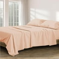 thumbnail image 1 of 4 Piece 100% Egyptian Cotton Sheets 800 Thread Count Hotel Quality Smooth & Soft Bedding Sheet Set Queen Size - 15" Inch Deep Pocket - Blush Solid, 1 of 7