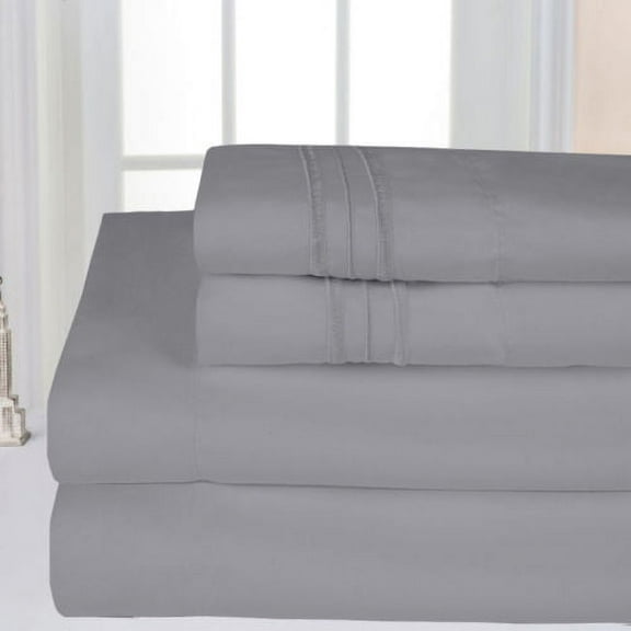 4 Piece 14" Pocket 1500 Series Microfiber Bed Sheet Set