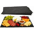 thumbnail image 1 of 4-Piece 16-Inch by 12-Inch Natural Slate Cheese Board Tray Set for Charcuterie, Sushi, Fruit, Meat, Parties, or Gifts, 1 of 6