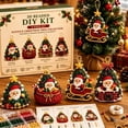 thumbnail image 1 of 4-Piece 3D Beaded Santa's Christmas Tree Collection DIY Kit for Family Bonding, Relaxing Holiday Craft Activity & Festive Decor, 1 of 5