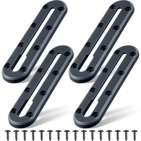 4 Piece 7 Inch Kayak Track Low Profile Mount Rail Fishing Rod Holder Accessory