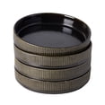 thumbnail image 1 of Famiware 4 Pieces 8.1" Stoneware Pasta Bowls, Microwave & Dishwasher Safe, Black Gold, 1 of 6