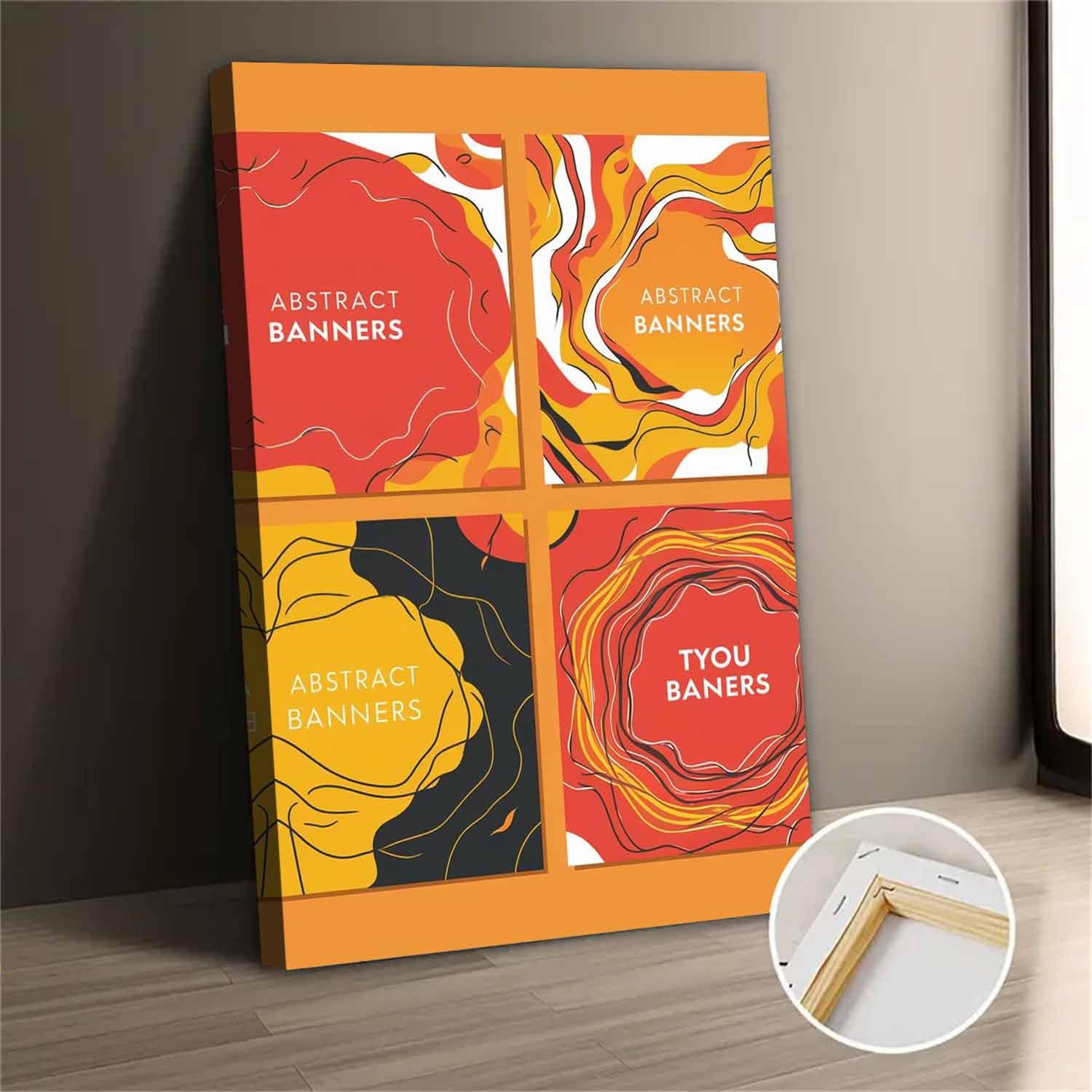 4 piece abstract canvas wall art prints for bedroom living room
