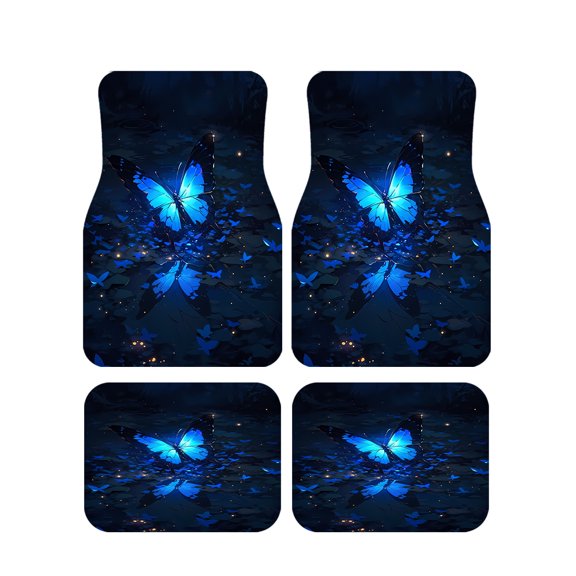 4-Piece Abstract Printed Car Floor Mats, Universal Fit Auto Floor Liners For Cars Trucks Suvs, Anti-Slip All-Weather Interior Protection, Easy Clean Set