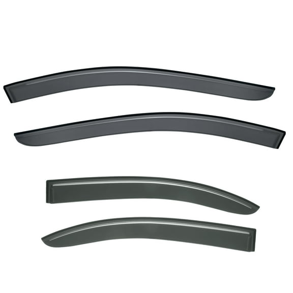 4-Piece Acrylic Window Visor Set Guard Deflector Smoke Tint-4PCS Set Acrylic Window Visors Rain Sun Guard Deflector