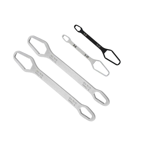 4-Piece Adjustable Wrench Set, 8–22mm Universal Self-Adjusting Wrench Set, Multi-Use Plumbing Sink Tool, Torque Wrench for Auto Car Pipeline Repair Maintenance