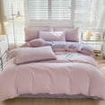 thumbnail image 1 of Cotton Bedding Set 4 Piece, Breathable Washable Duvet Cover with Sheets and Pillowcases, All Season Soft Bedding for Comfortable Sleep, 1 of 9