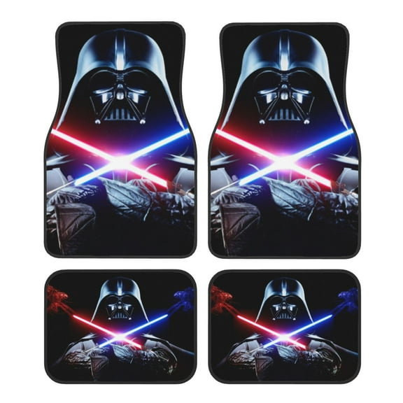 4-Piece All-Weather Car Mat, Darth Vader Car Floor Mats with Universal Fit Design for Cars Trucks SUV