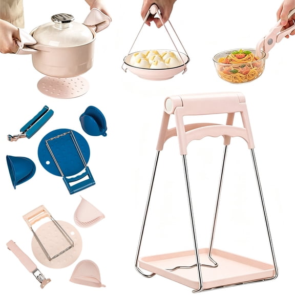 4-Piece Anti-Scald Dish Lifter Set, Kitchen Helper