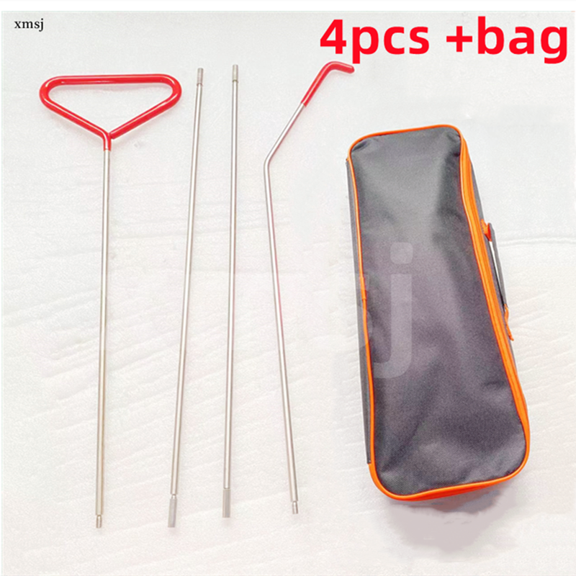 4 Piece Bag - Professional T Bathroom Automotive Tool Kit, Inflatable Air Pump, Car Window Door, Open Fiber Pliers, Long Reach Tools