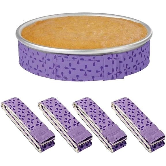 4-Piece Bake Even Strip,Cake Pan Dampen Strips,Super Absorbent Thick Cotton,Cake Strips for Baking,Cake Pan Strips