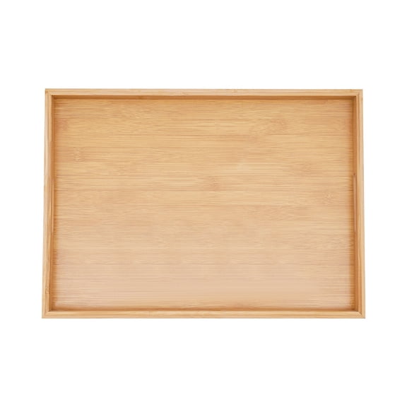 4-Piece Bamboo Serving Tray Set,Oil-Rubbed Finish,Rectangular,3-5kg Load,Modern Style,for Home & Outdoor Use